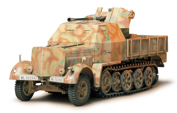 Foto de la maqueta del Semioruga alemán Sd.Kfz. 7/2 Flak 37 en escala 1:35 de Tamiya referencia 35144