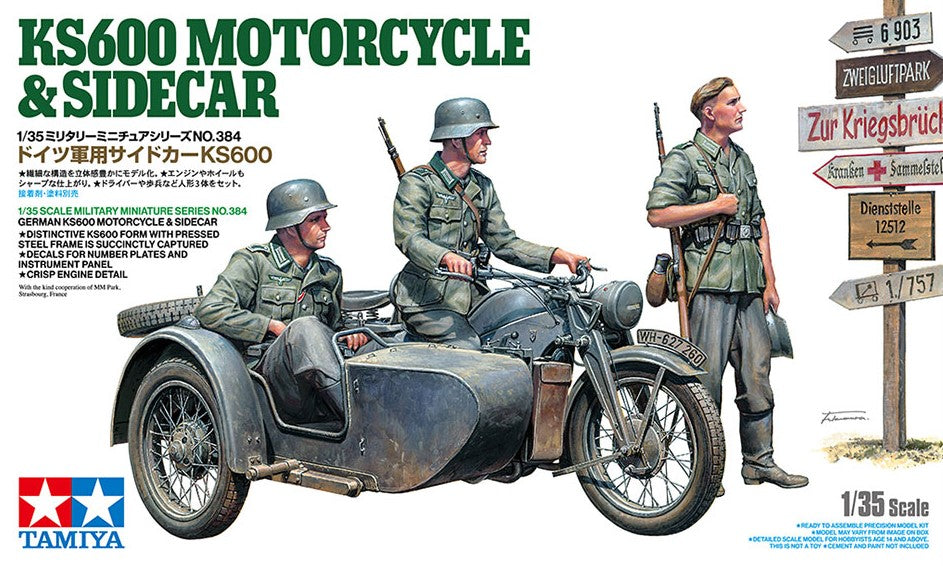 TAMIYA (1/35) KS600 Motorcycle & Sidecar