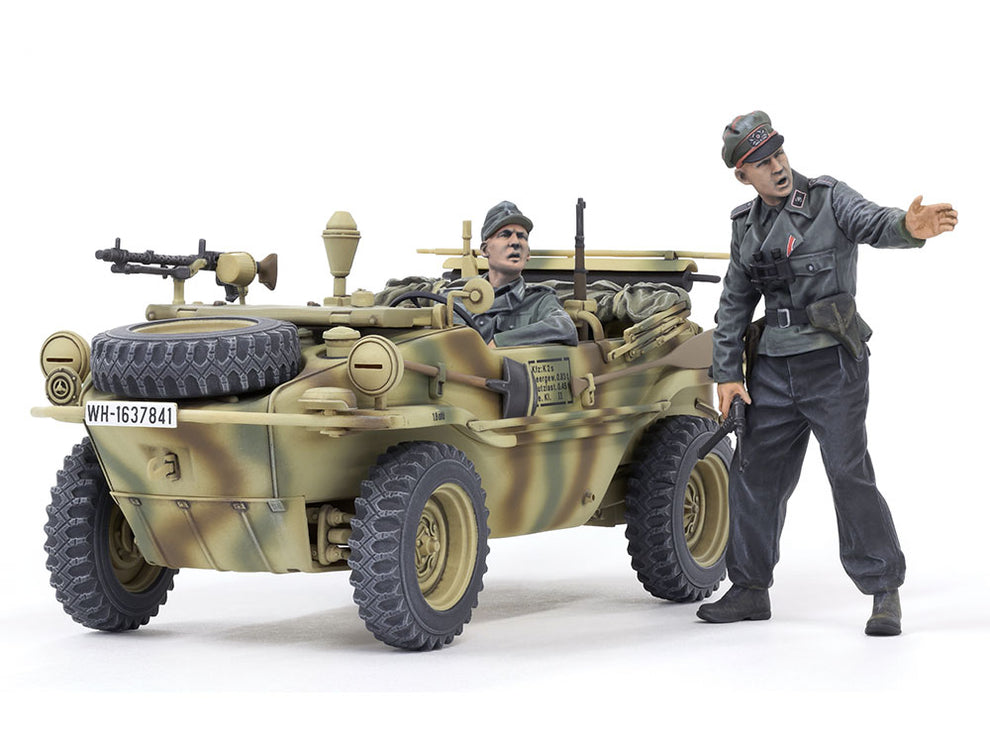 Foto de la maqueta del Schwimmwagen Tipo 166 en escala 1:35 de Tamiya referencia 35393