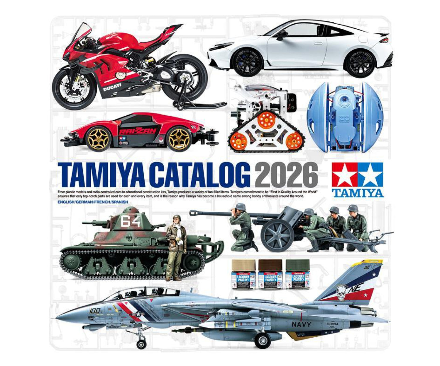 Catálogo de productos y novedades del año 2026 presentadas por Tamiya referencia 64463