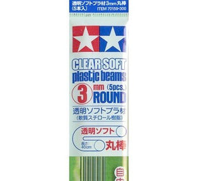TAMIYA Clear Soft Plastic Beams 3 mm x 400 mm (5 pcs.)
