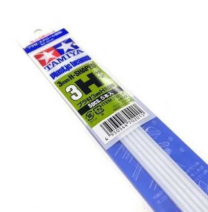TAMIYA Plastic Beams 3mm H-Shaped x 400 mm (5 pcs.)