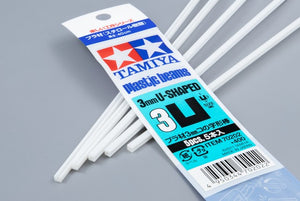 TAMIYA Plastic Beams 3mm U-Shaped x 400 mm (5 pcs.)