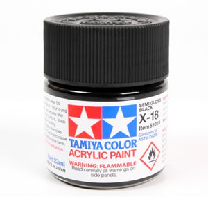 TAMIYA X-18 Semi Gloss Black (Bote Grande 23ml)