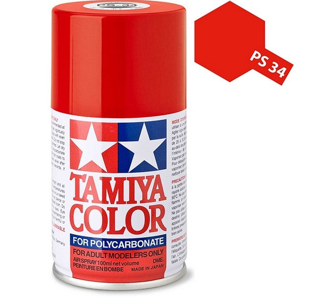 TAMIYA Color Spray PS34 Bright Red Spray Matt