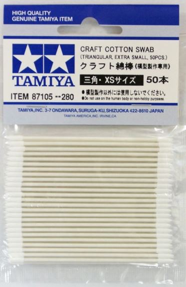 TAMIYA Craft Cotton Swab (Bastoncillos Triangulares Punta muy Fina)