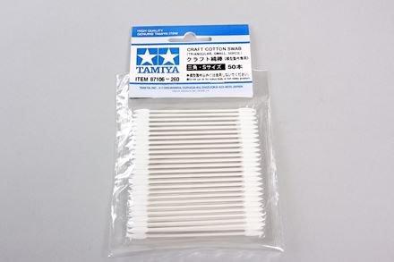 TAMIYA Craft Cotton Swab (Bastoncillos Triangulares Punta Pequeña)