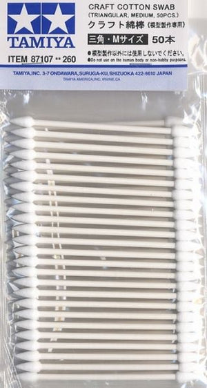 TAMIYA Craft Cotton Swab (Bastoncillos Triangulares Puntas Medianas)