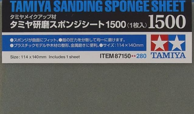 TAMIYA Polishing Sanding Sponge Sheet P1500