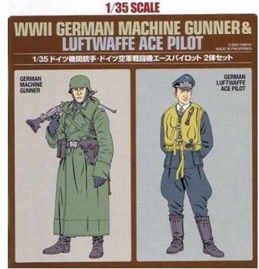 TAMIYA (1/35) WWII German Machine Gunner & Luftwaffe Ace Pilot