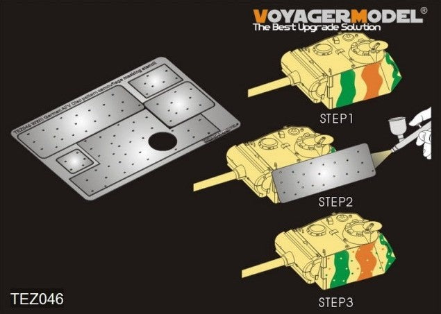 VOYAGER MODEL (1/35) WWII German AFV Disc Pattern Camouflage Masking Stencil 2