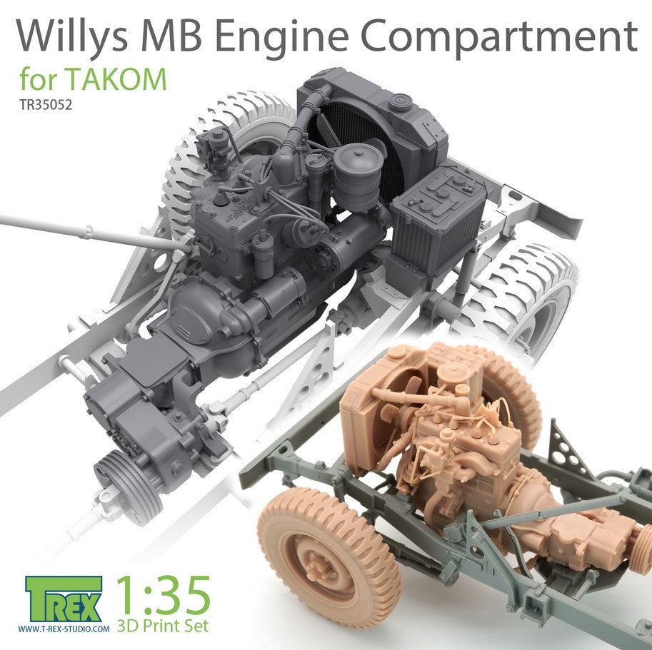 T-REX (1/35) Willys MB Engine Compartment Set for TAKOM