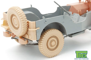 T-REX (1/35) Ruote Willys MB (pneumatico appesantito) con ruota di scorta
