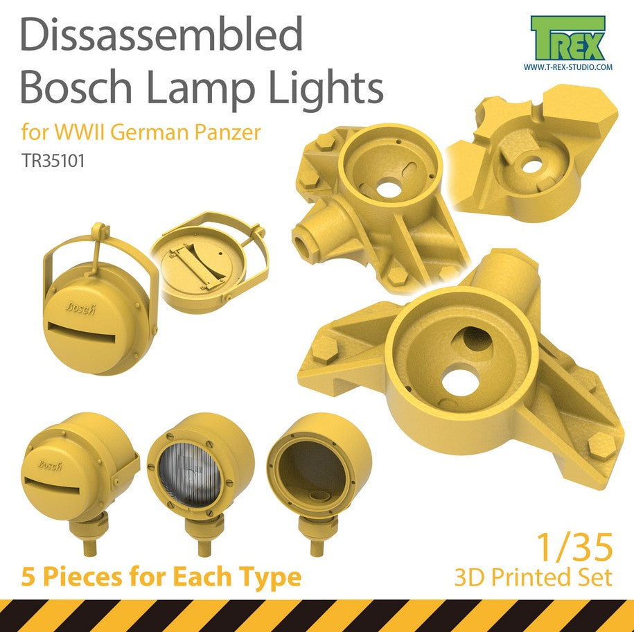 T-REX (1/35) Dissassembled Bosch Lamp Lights for WWII German Panzer