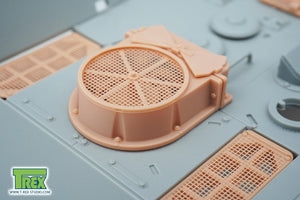 T-REX (1/35) Protezioni corazzate per presa d'aria/scarico raffreddamento con rete per Panther G Late/Jagdpanther G2