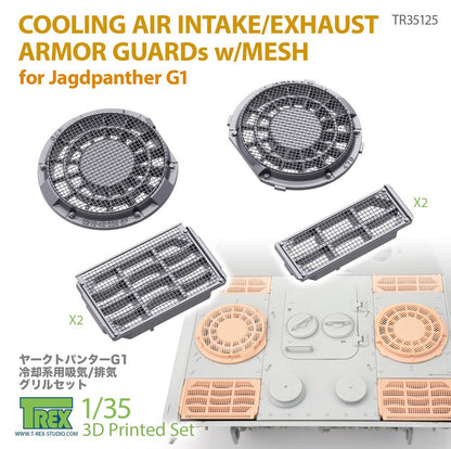 T-REX (1/35) Cooling Air Intake/Exhaust Armor Guards w/Mesh for Jagdpanther G1
