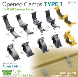 T-REX (1/35) Opened Clamps Type 1 for WWII German Panzer