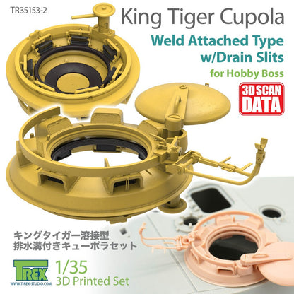 T-REX (1/35) King Tiger Cupola à souder avec fentes de drainage pour Hobby Boss