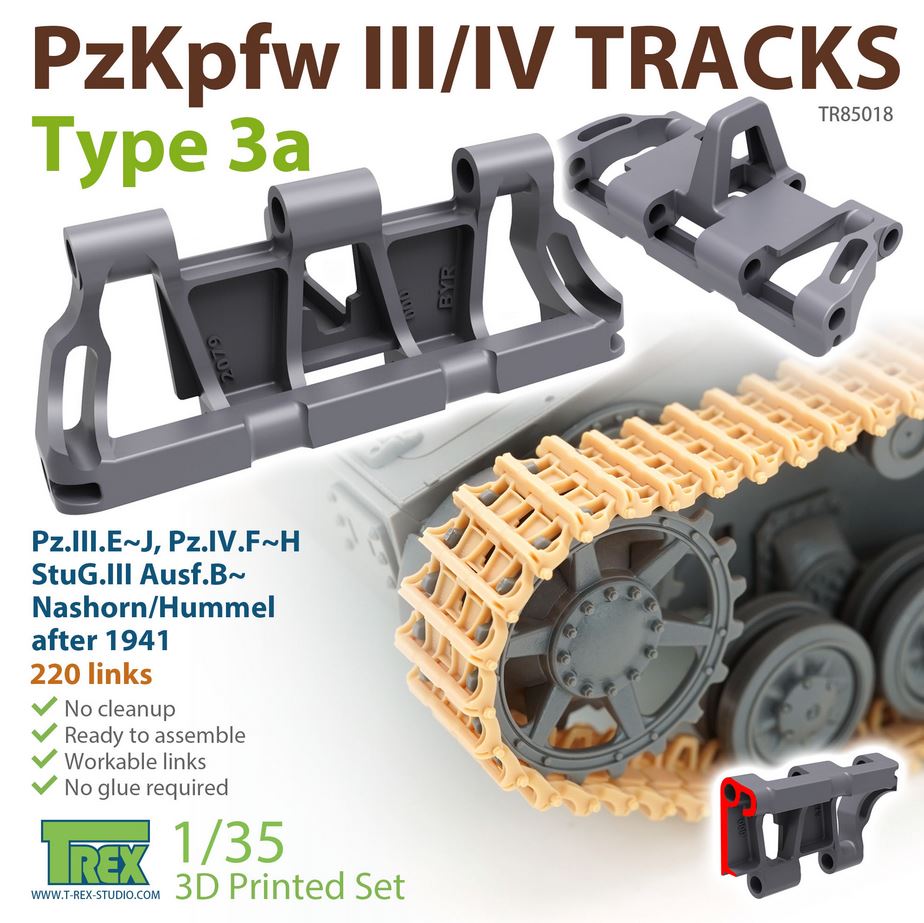 T-REX (1/35) PzKpfw.III/IV Tracks Type 3a