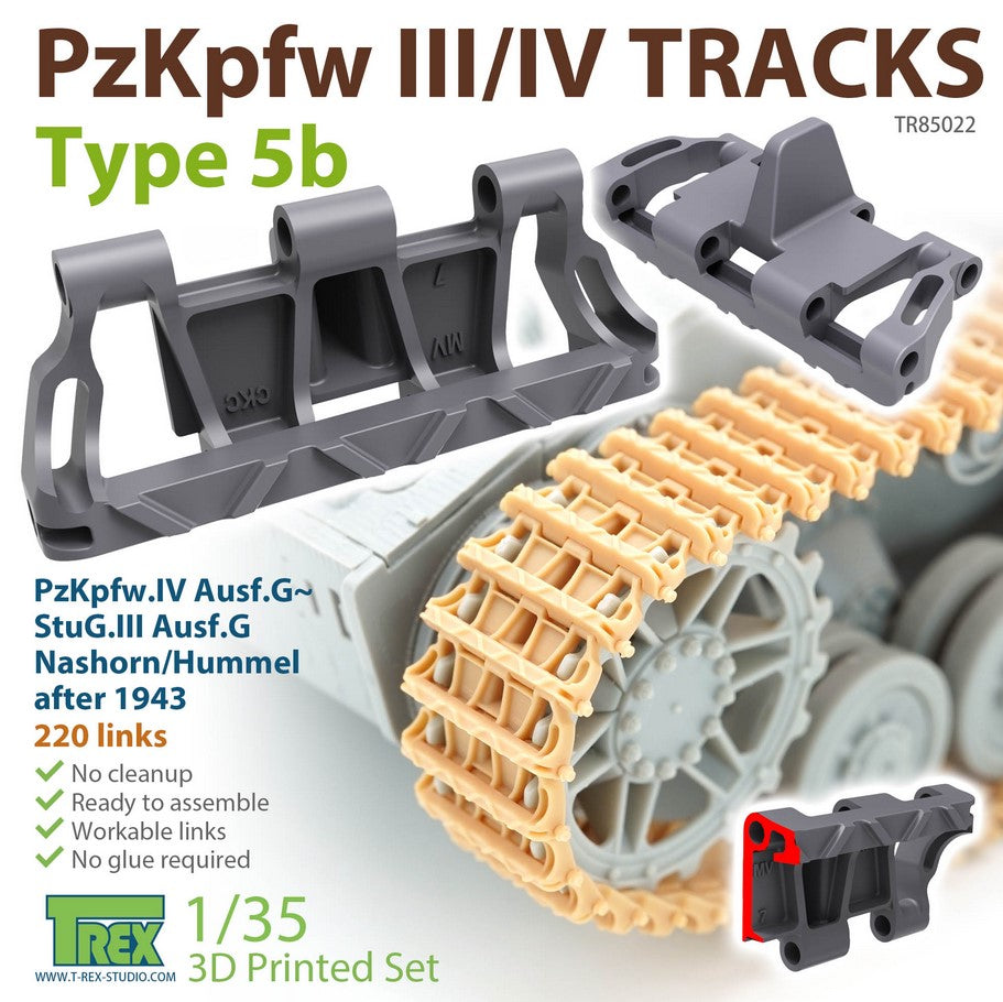 T-REX (1/35) PzKpfw.III/IV Tracks Type 5b