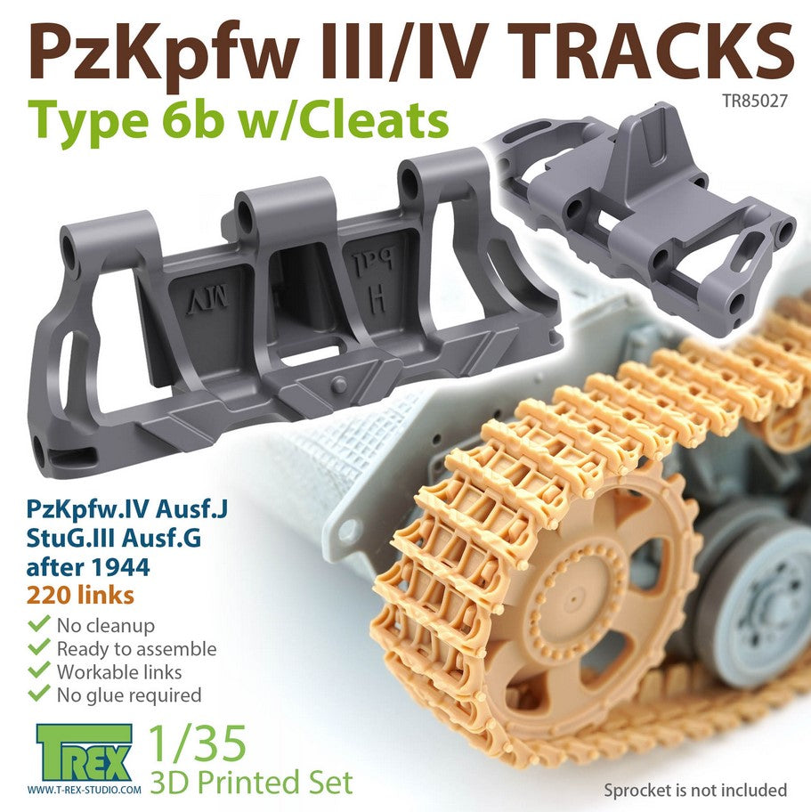 T-REX (1/35) PzKpfw.III/IV Tracks Type 6b w/Cleats