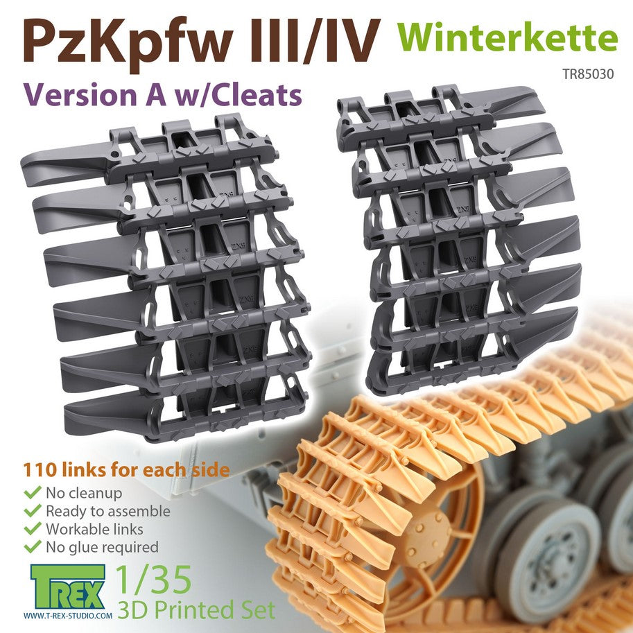 T-REX (1/35) PzKpfw III/IV Winterkette Version A w/Cleats