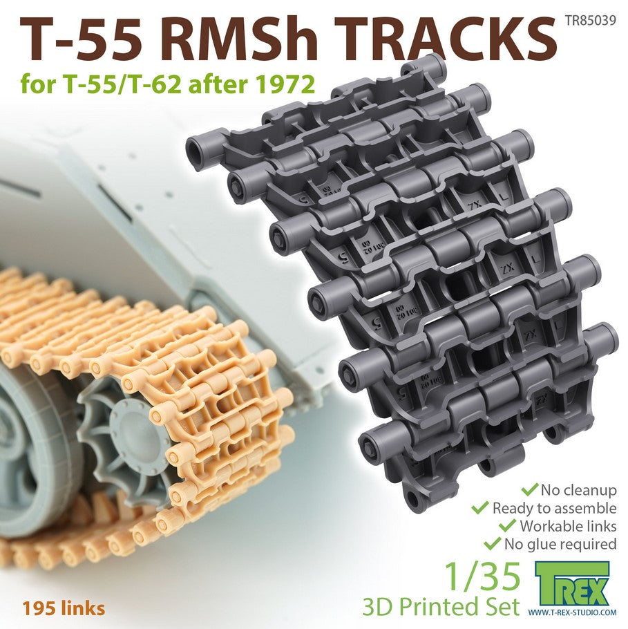 T-REX (1/35) T-55 RMSh Tracks for T-55/T-62 after 1972