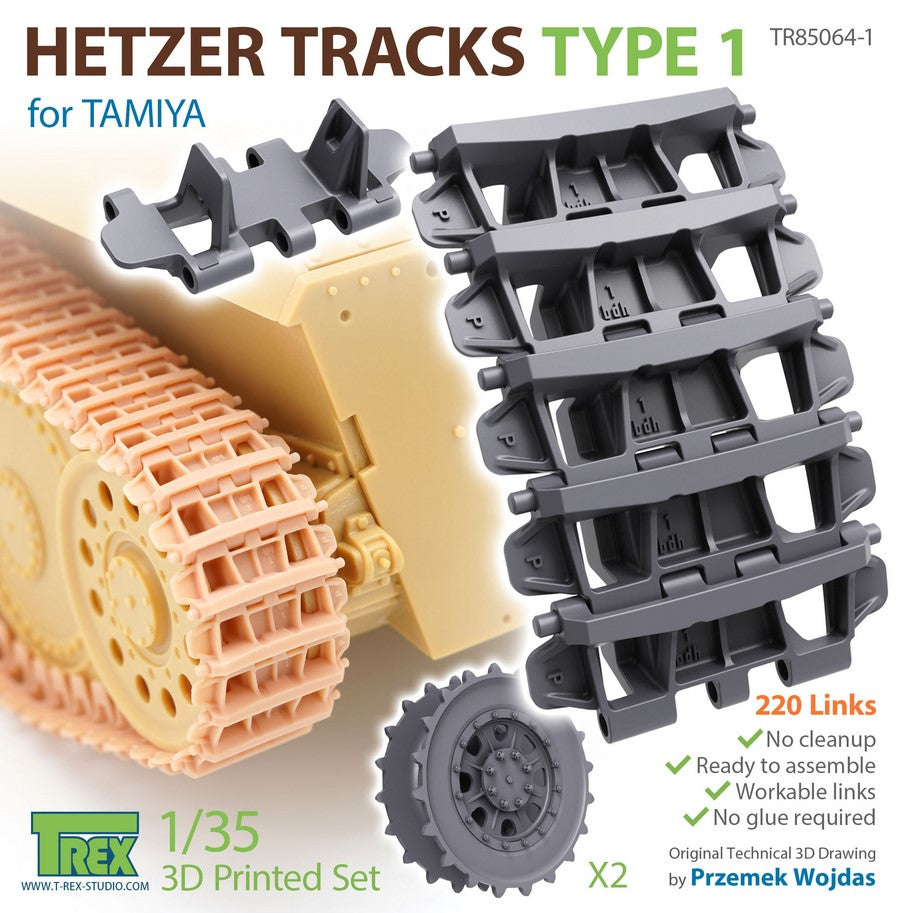 T-REX (1/35) Hetzer Tracks Type 1 for TAMIYA