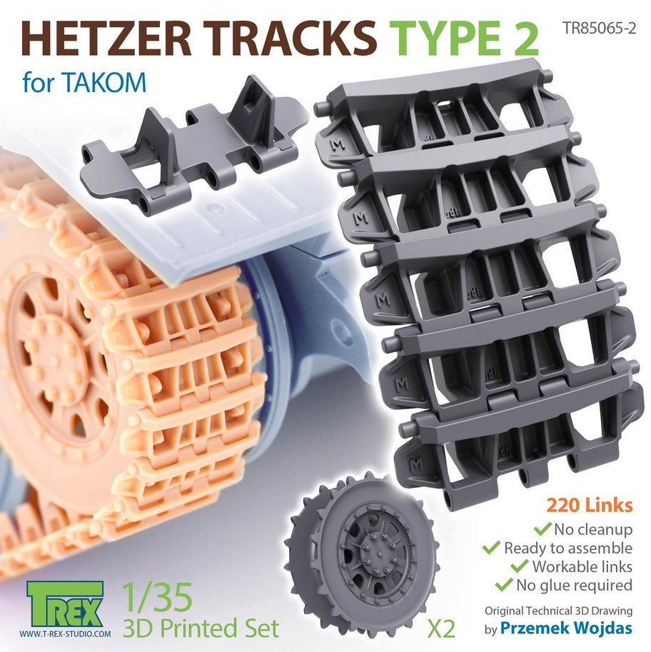 T-REX (1/35) Hetzer Tracks Type 2 for TAKOM