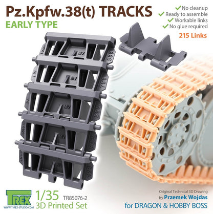 T-REX (1/35) Pz.Kpfw.  38(t) Pistes Type précoce pour DRAGON/HOBBYBOSS