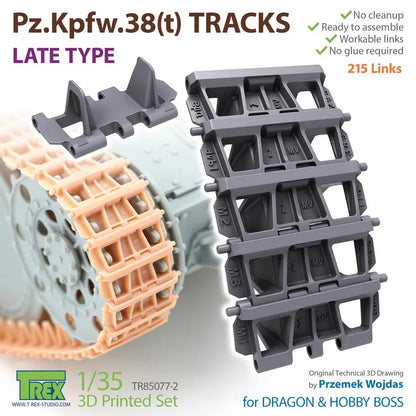 T-REX (1/35) Pz.Kpfw.  38(t) Pistes Type tardif pour DRAGON/HOBBY BOSS