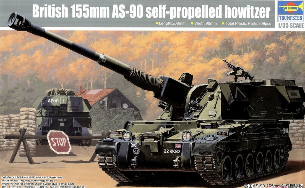 TRUMPETER (1/35) British AS-90 155 mm Self-propelled Howitzer