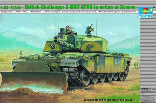 TRUMPETER (1/35) British Challenger 2 MBT KFOR in action at Kosovo w/dozer blade