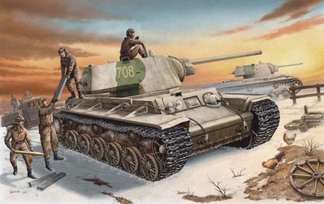 TRUMPETER (1/35) Soviet KV-1 model 1942 Heavy Cast Turret Tank