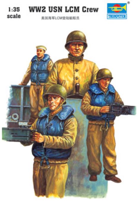 TRUMPETER (1/35) WW2 USN LCM Crew