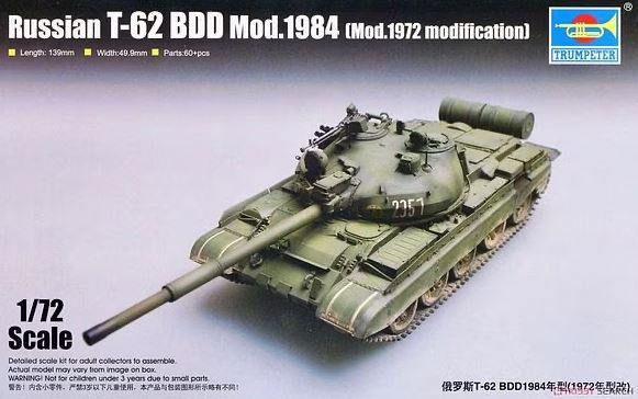 TRUMPETER (1/72) Russian T-62 BDD Mod.1984 (Mod.1972 modification)