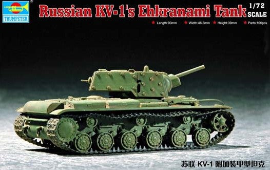 TRUMPETER (1/72) Soviet KV-1S Ehkranami