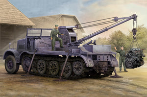 TRUMPETER (1/35) Schwerer Zugkraftwagen 18 t with 6 t Billstein-Crane, Sd.Kfz.9/1