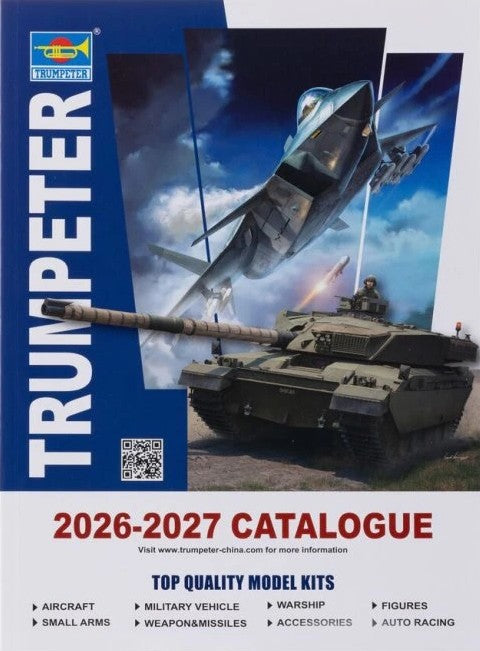 Revista catálogo con las novedades de Trumpeter de 2026-2027