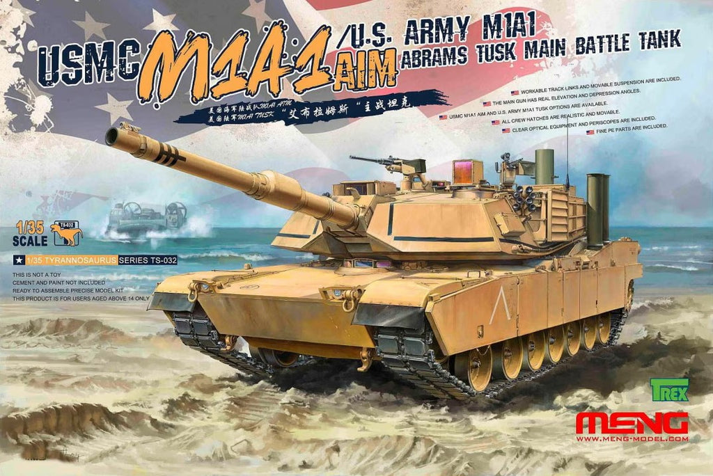 MENG (1/35) Abrams M1A1 AIM / M1A1 TUSK USMC/US Army Main Battle Tank