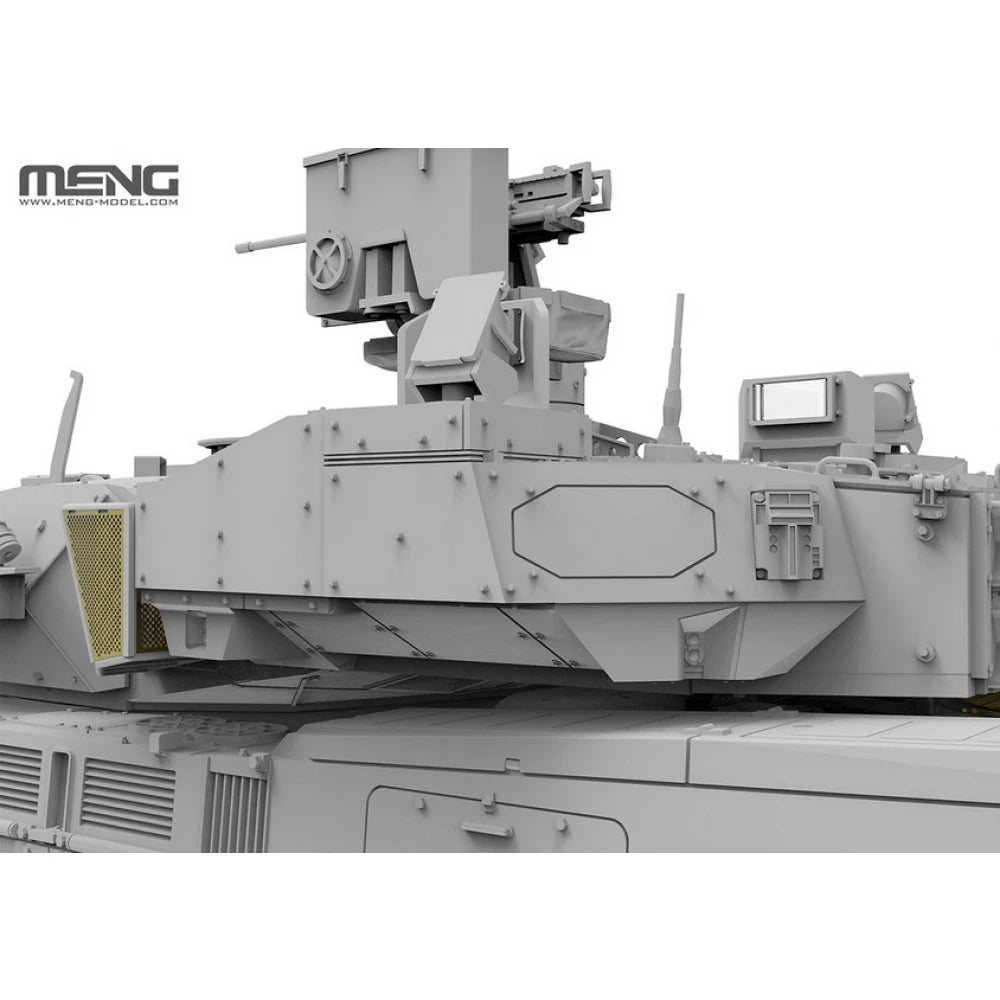 Vista trasera de la torre de la maqueta del carro de combate alemán Leopard A28 en escala 1:35 de Meng referencia TS-57
