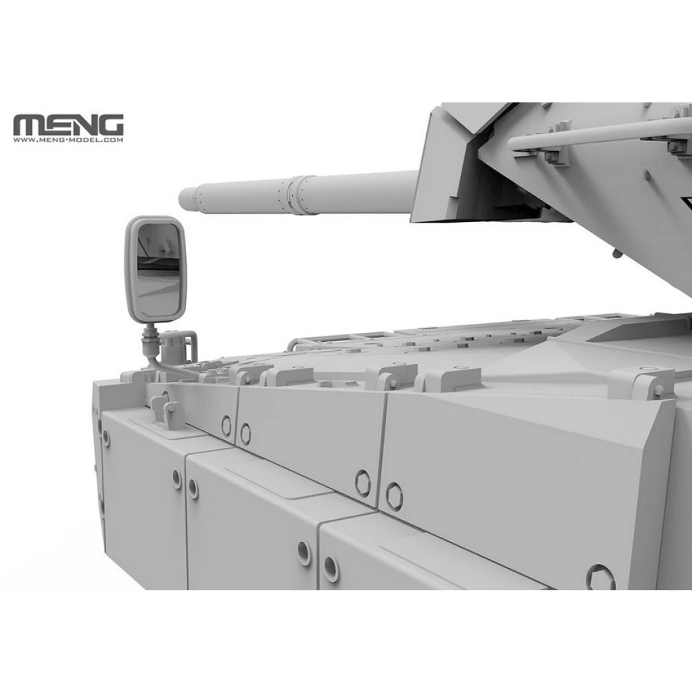Detalle del retrovisor de la maqueta del carro de combate alemán Leopard A28 en escala 1:35 de Meng referencia TS-57