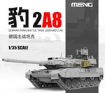 Portada de la caja de la maqueta del carro de combate alemán Leopard A28 en escala 1:35 de Meng referencia TS-57