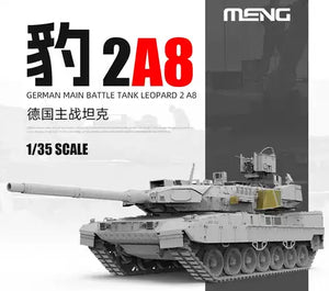 Portada de la caja de la maqueta del carro de combate alemán Leopard A28 en escala 1:35 de Meng referencia TS-57