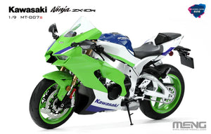 Foto lateral izquierda de la maqueta de la moto Kawasaki ZX-10R Ninja en escala 1:9 prepintada de Meng referencia TS-007s