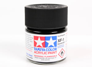 Bote de pintura de 23ml de color negro mate de Tamiya referencia 81301