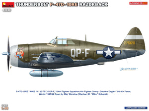 Esquema de decoración 1 de la maqueta del caza norteamericano P-47D 10RE Razorback en escala 1:48 de Miniart referencia 48030