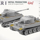 Detalles de la maqueta del Tiger I de producción inicial Ausf E con 4 posibles configuraciones en escala 1:35 de Takom referencia 2197