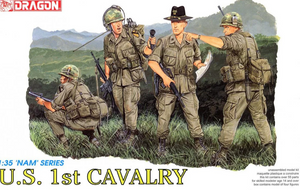 Figuras de soldado norteamericanos de la 1ª División de Caballería en la Guerra de Vietnam en escala 1:35 de Dragon referencia 3312