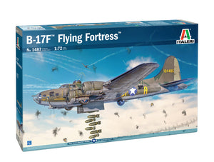 Portada de la caja de la maqueta del bombardero B-17F en escala 1:72 de Italeri referencia 1487